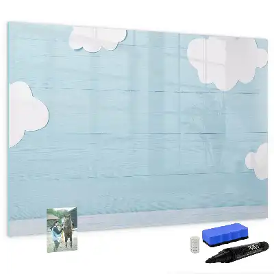 Glazen magneetbord beschrijfbaar kinderbord met design