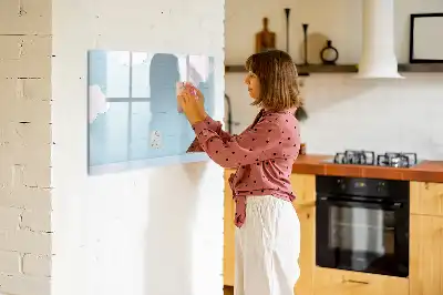 Glazen magneetbord beschrijfbaar kinderbord met design