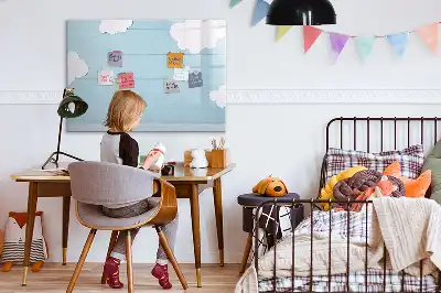 Glazen magneetbord beschrijfbaar kinderbord met design