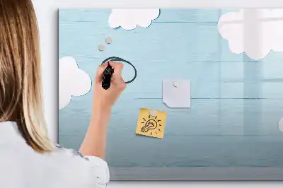 Glazen magneetbord beschrijfbaar kinderbord met design