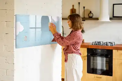 Glazen magneetbord beschrijfbaar kinderbord met design