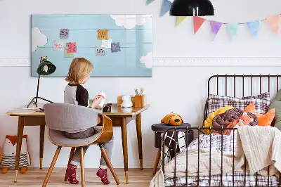 Glazen magneetbord beschrijfbaar kinderbord met design