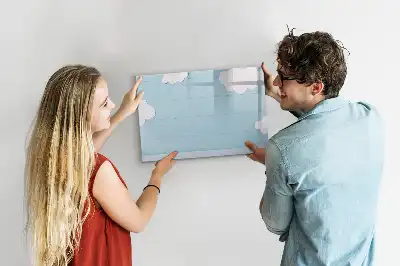 Glazen magneetbord beschrijfbaar kinderbord met design