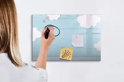 Glazen magneetbord beschrijfbaar kinderbord met design