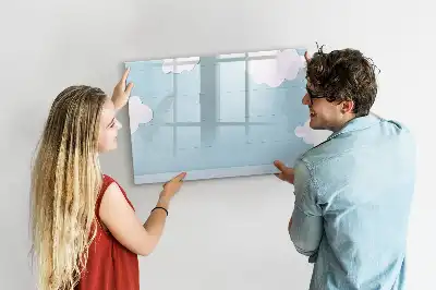 Glazen magneetbord beschrijfbaar kinderbord met design
