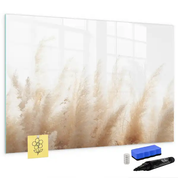 Magnetisch glazen memobord Abstracte graanprint
