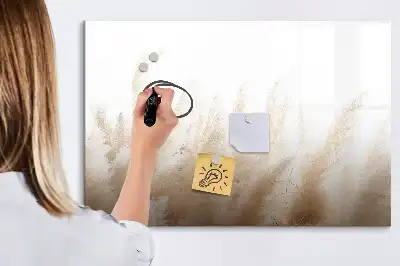Magnetisch glazen memobord Abstracte graanprint