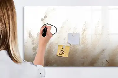 Magnetisch glazen memobord Abstracte graanprint