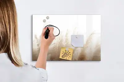 Magnetisch glazen memobord Abstracte graanprint