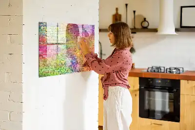 Magnetisch glazen memobord geschikt voor geschilderde muren