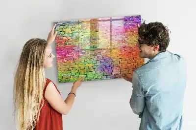 Magnetisch glazen memobord geschikt voor geschilderde muren