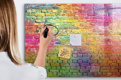 Magnetisch glazen memobord geschikt voor geschilderde muren