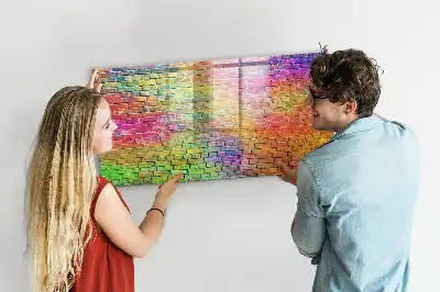 Magnetisch glazen memobord geschikt voor geschilderde muren