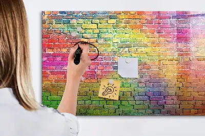 Magnetisch glazen memobord geschikt voor geschilderde muren
