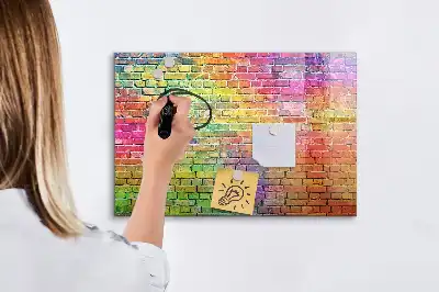 Magnetisch glazen memobord geschikt voor geschilderde muren