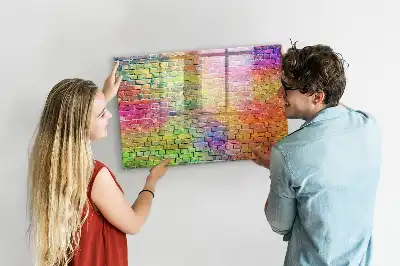 Magnetisch glazen memobord geschikt voor geschilderde muren