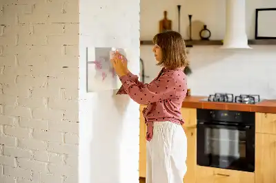 Magnetisch glazen schrijfbord met aquarel wereldkaart voor notities en foto's