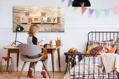 Beschrijfbaar glazen magneetbord familie tekst design