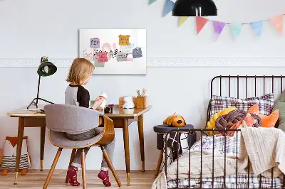 Magnetisch glazen schrijfbord met tekst Hou van jezelf