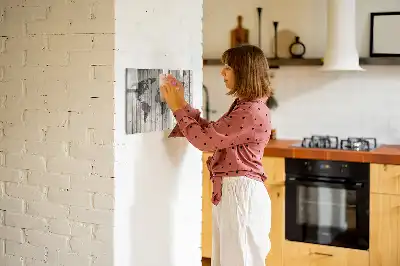 Wereldkaart beschrijfbaar glazen magneetbord met design