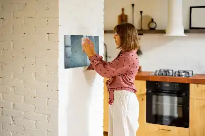 Beschrijfbaar glazen magneetbord met vintage kaartontwerp