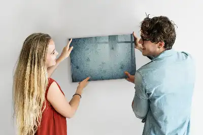 Beschrijfbaar glazen magneetbord met vintage kaartontwerp
