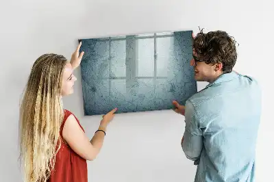 Beschrijfbaar glazen magneetbord met vintage kaartontwerp