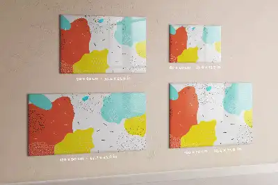 Magnetisch glazen schrijfbord met abstracte POP-kunst