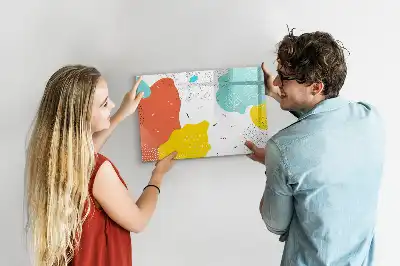 Magnetisch glazen schrijfbord met abstracte POP-kunst
