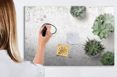 Beschrijfbaar glazen magneetbord met design decoratieve planten