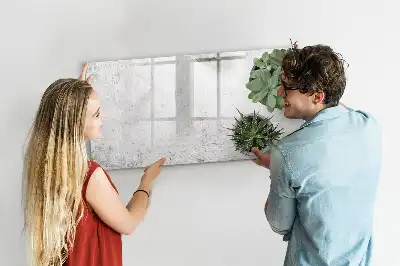 Beschrijfbaar glazen magneetbord met design decoratieve planten