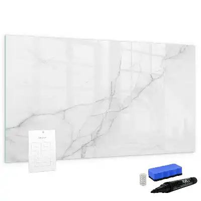 Magnetisch glazen schrijfbord met decoratieve marmerlook voor notities en foto's