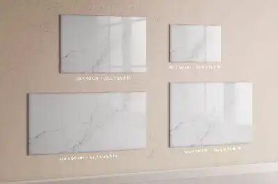 Magnetisch glazen schrijfbord met decoratieve marmerlook voor notities en foto's