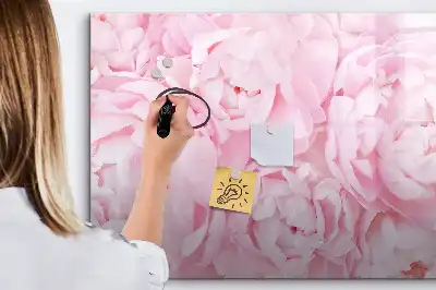 Beschrijfbaar glazen magneetbord met design van bloeiende bloemen