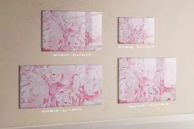 Beschrijfbaar glazen magneetbord met design van bloeiende bloemen