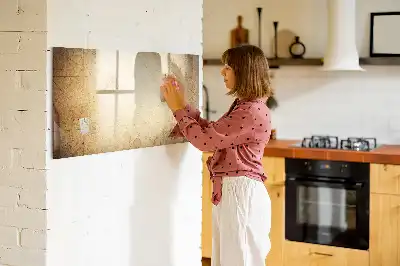 Magnetisch glazen schrijfbord met print van een oude wereldkaart
