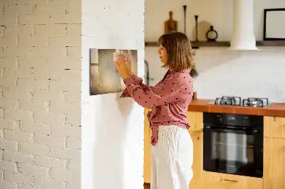 Magnetisch glazen schrijfbord met print van een oude wereldkaart