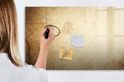 Magnetisch glazen schrijfbord met print van een oude wereldkaart