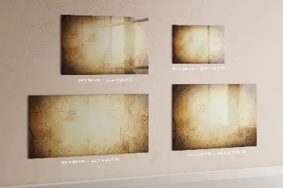 Magnetisch glazen schrijfbord met print van een oude wereldkaart