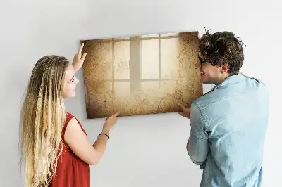 Magnetisch glazen schrijfbord met print van een oude wereldkaart