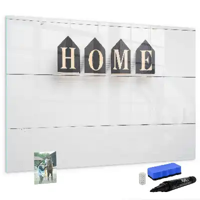 Beschrijfbaar glazen magneetbord met Thuis tekst design