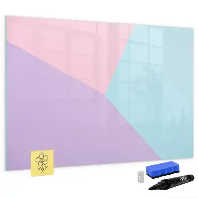 Magnetisch glazen schrijfbord voor notities en foto's met pastelpatroon