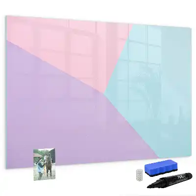 Magnetisch glazen schrijfbord voor notities en foto's met pastelpatroon