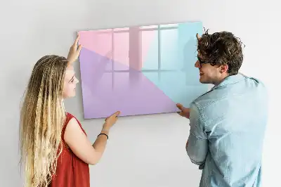 Magnetisch glazen schrijfbord voor notities en foto's met pastelpatroon