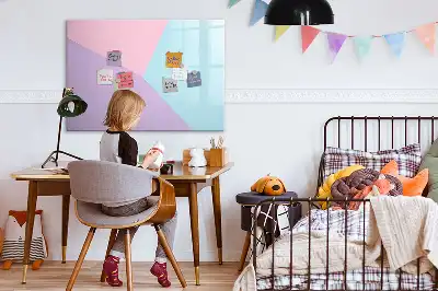 Magnetisch glazen schrijfbord voor notities en foto's met pastelpatroon