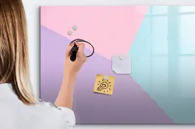 Magnetisch glazen schrijfbord voor notities en foto's met pastelpatroon