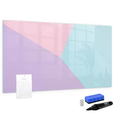 Magnetisch glazen schrijfbord voor notities en foto's met pastelpatroon