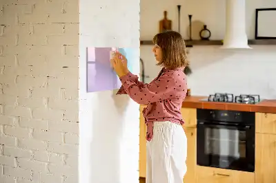 Magnetisch glazen schrijfbord voor notities en foto's met pastelpatroon