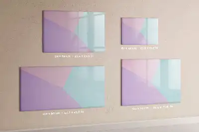 Magnetisch glazen schrijfbord voor notities en foto's met pastelpatroon