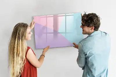 Magnetisch glazen schrijfbord voor notities en foto's met pastelpatroon